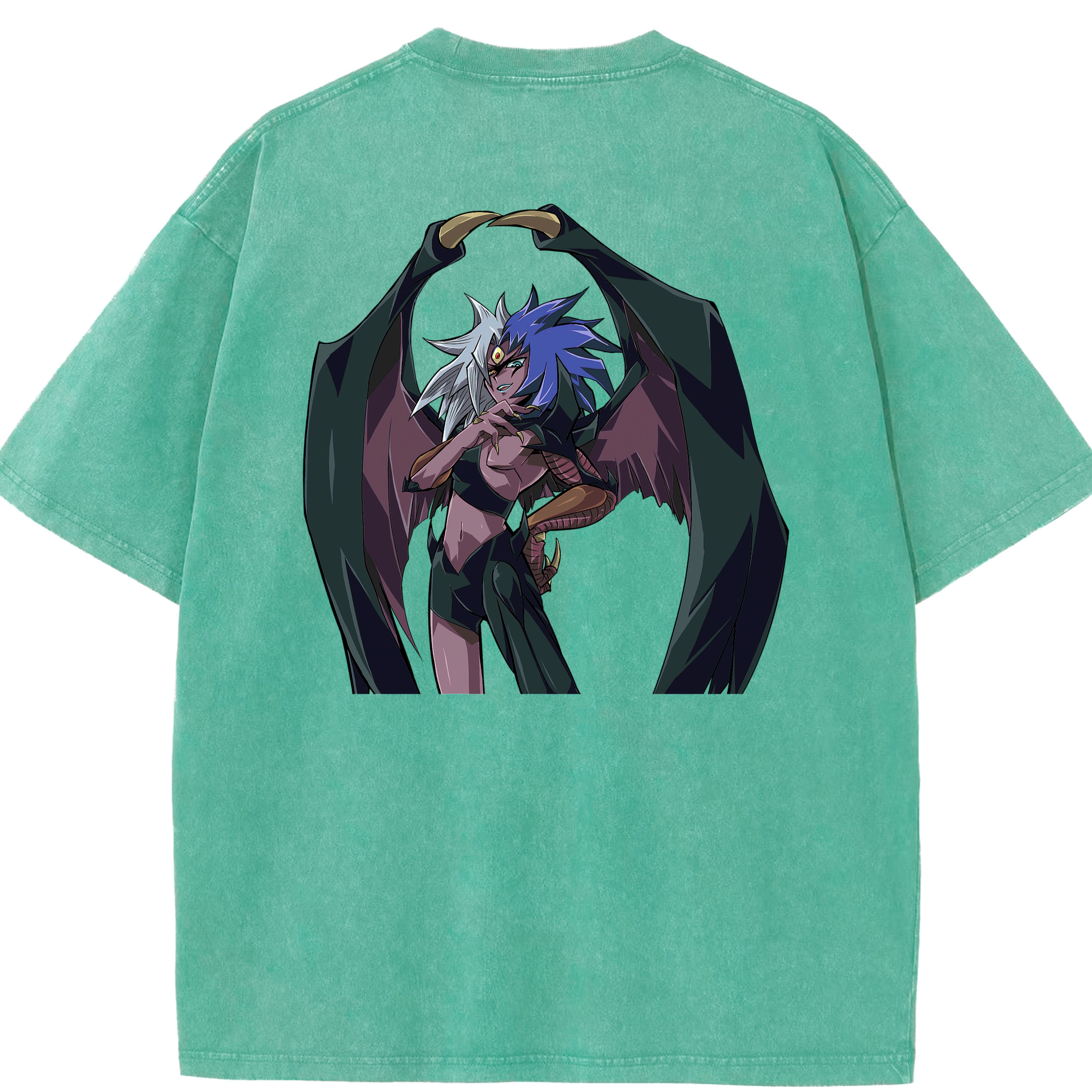 （画像用） 遊☆戯☆王 Yu-Gi-Oh! 綿100% ヴィンテージ風 半袖Tシャツ（背面プリント）